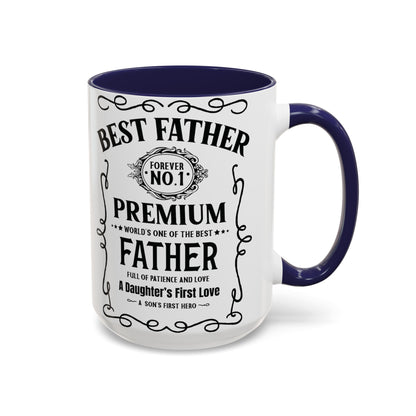 Best Father | Whiskey | Father's Day | Dad | Accent Coffee Mug (15oz)