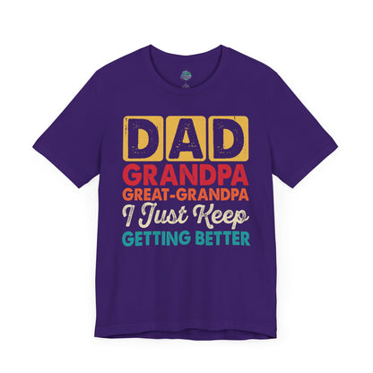 Dad | Grandpa | Great Grandpa | Father Figure | Father's Day | Adult Jersey Short Sleeve Tee