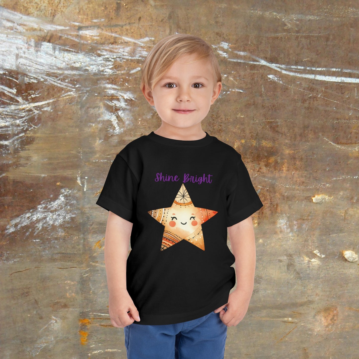 Shine Bright | Star | Boho Babies | Hippie | Toddler Short Sleeve Tee