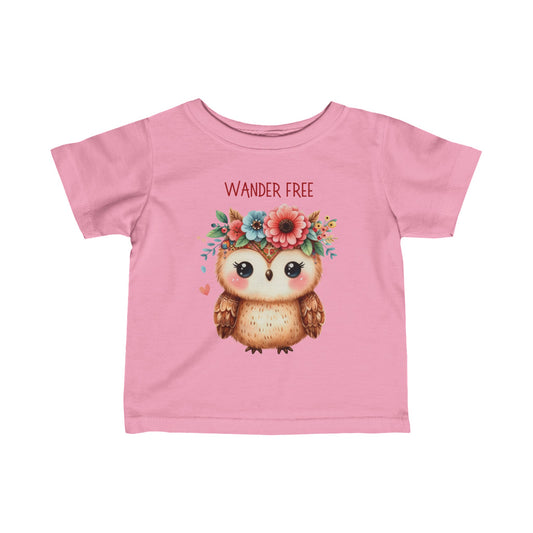 Wander Free | Owl | Boho Babies | Infant Fine Jersey Tee