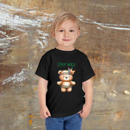 Stay Wild | Bear | Boho Babies | Hippie | Toddler Short Sleeve Tee