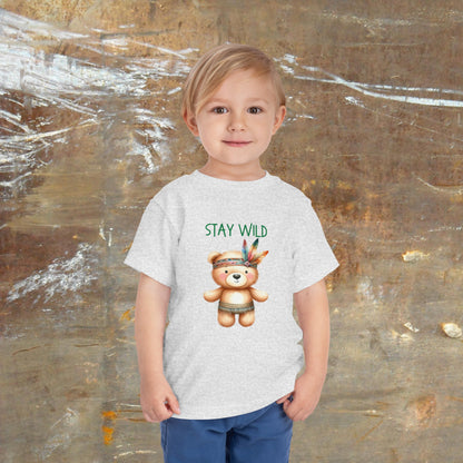 Stay Wild | Bear | Boho Babies | Hippie | Toddler Short Sleeve Tee