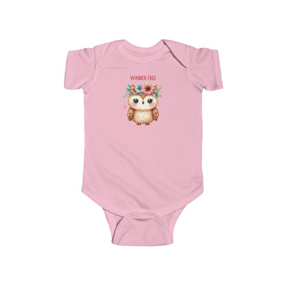 Wander Free | Boho Babies | Owl | Infant Fine Jersey Bodysuit | Onesie