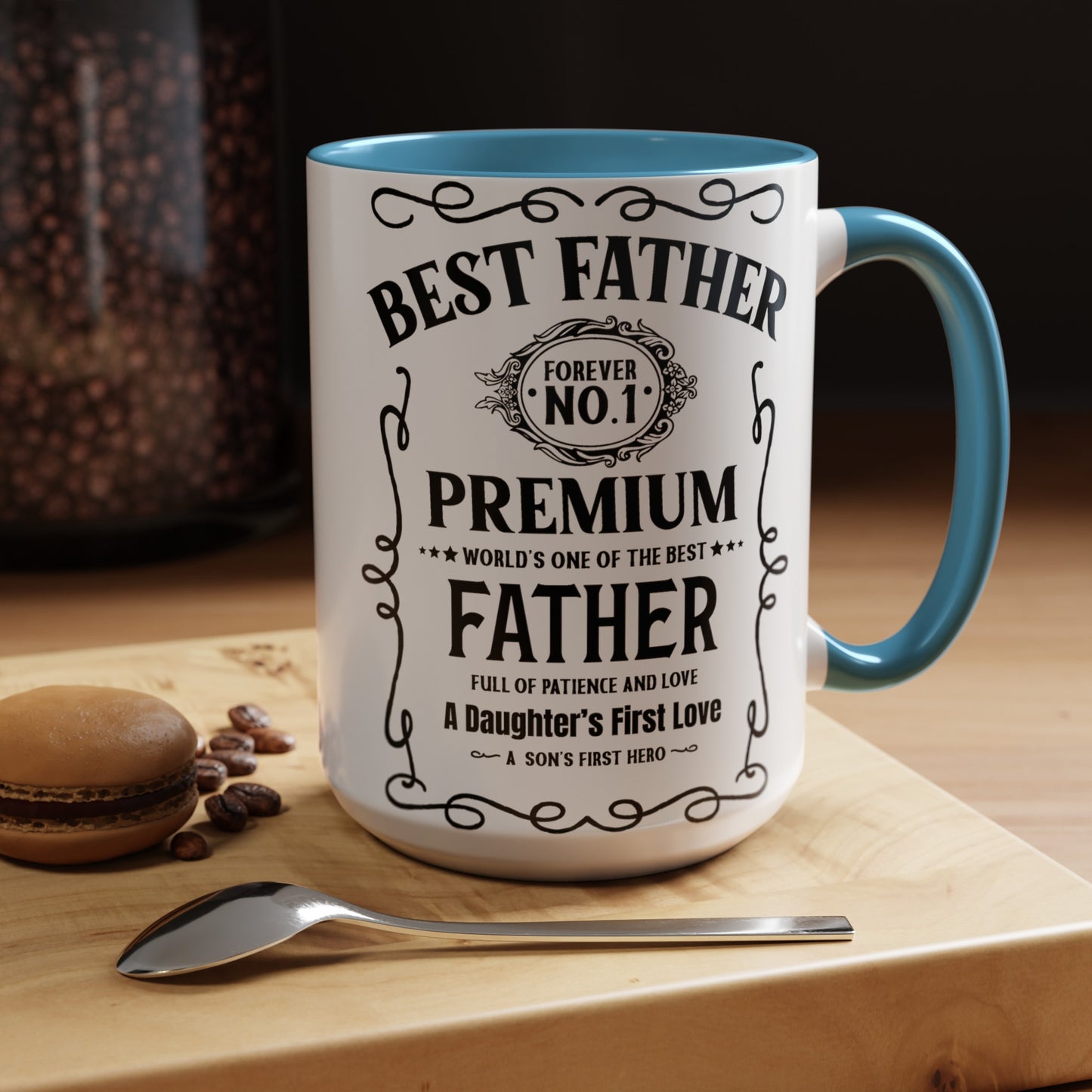 Best Father | Whiskey | Father's Day | Dad | Accent Coffee Mug (15oz)