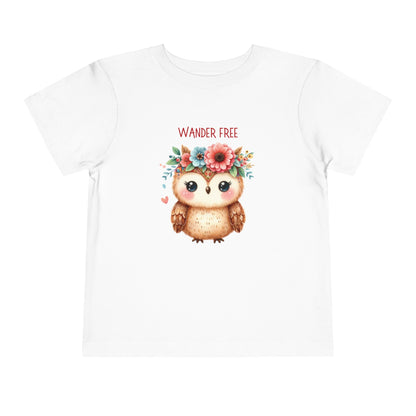 Wander Free | Owl | Boho Babies | Hippie | Toddler Short Sleeve Tee