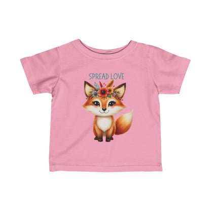 Spread Love | Fox | Boho Babies | Infant Fine Jersey Tee