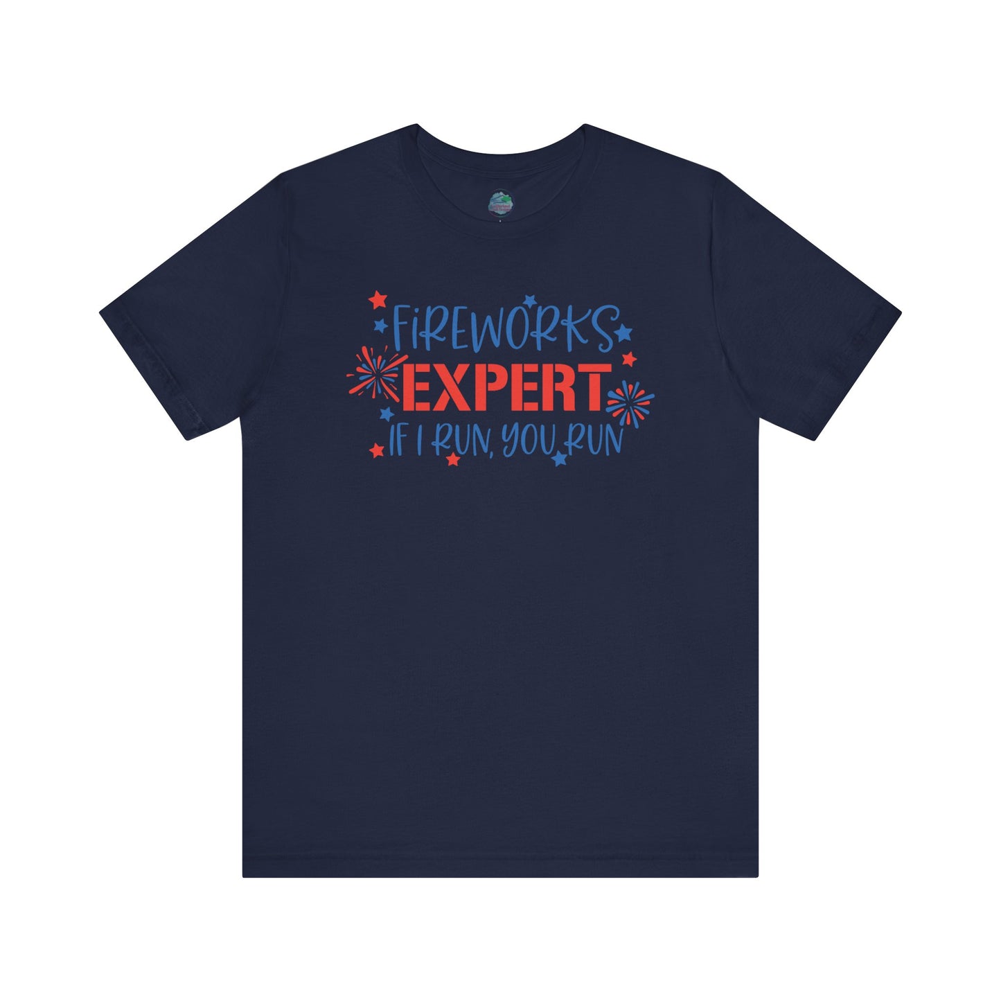 Fireworks Expert | July 4th | Independence Day | Flag | Adult Jersey Short Sleeve Tee