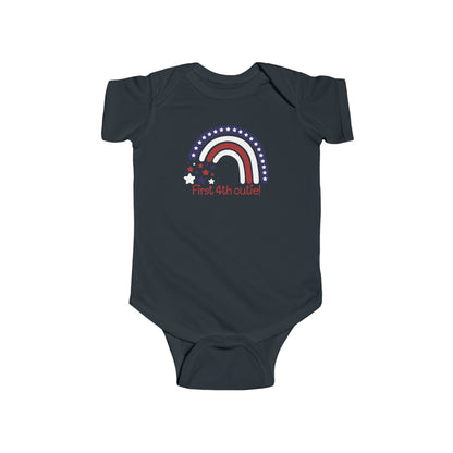 First 4th Cutie | 4th of July | Infant Fine Jersey Bodysuit | Onesie