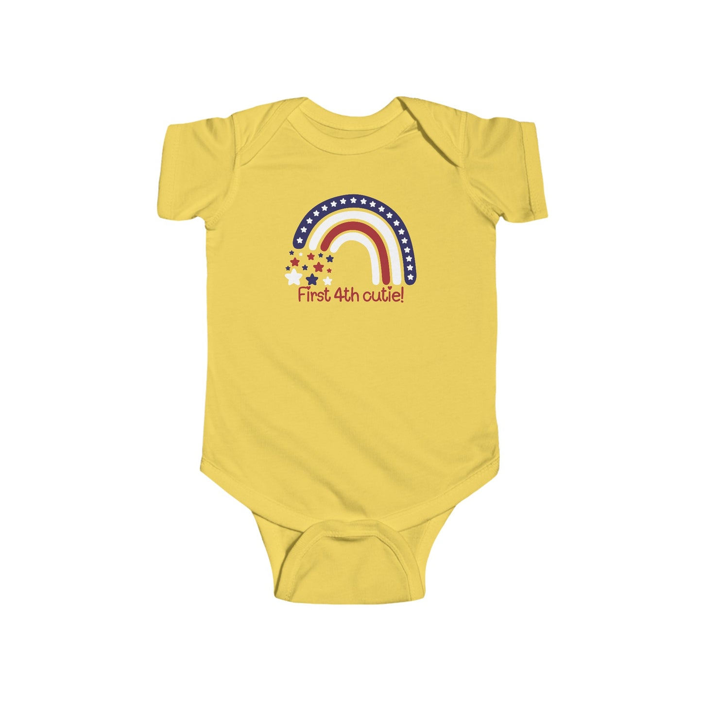 First 4th Cutie | 4th of July | Infant Fine Jersey Bodysuit | Onesie