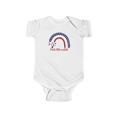 First 4th Cutie | 4th of July | Infant Fine Jersey Bodysuit | Onesie