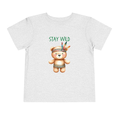 Stay Wild | Bear | Boho Babies | Hippie | Toddler Short Sleeve Tee