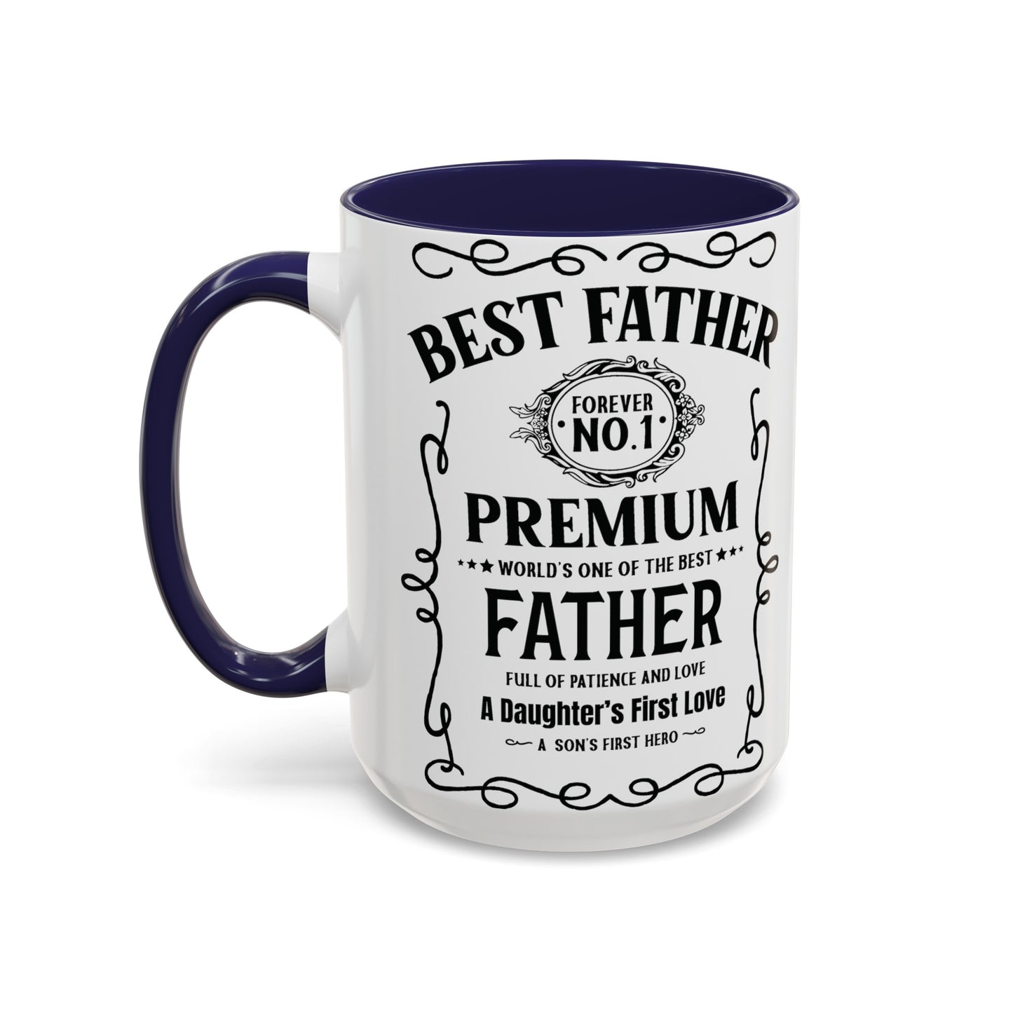 Best Father | Whiskey | Father's Day | Dad | Accent Coffee Mug (15oz)