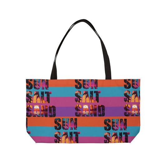 Sun Salt Sand | Stripes | Beach | Weekender Tote Bag