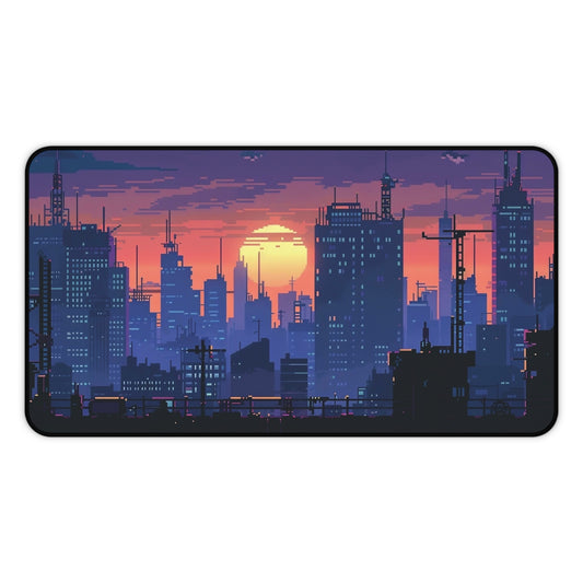 Gaming Mat | Desk Mat | Mouse Pad | Night Sky | Red Sky | Skyline | Cityscape | TCG | MTG