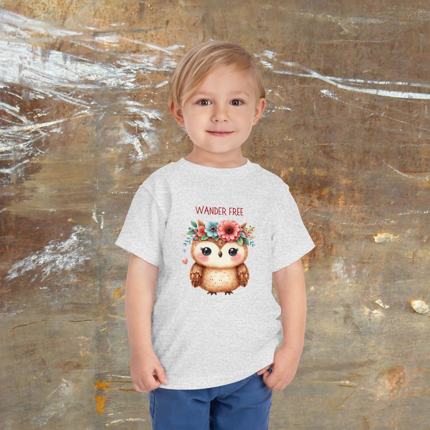 Wander Free | Owl | Boho Babies | Hippie | Toddler Short Sleeve Tee