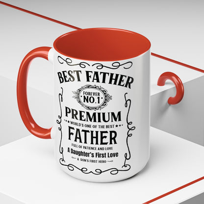 Best Father | Whiskey | Father's Day | Dad | Accent Coffee Mug (15oz)