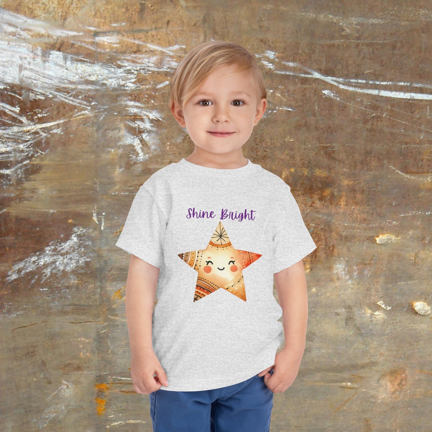 Shine Bright | Star | Boho Babies | Hippie | Toddler Short Sleeve Tee