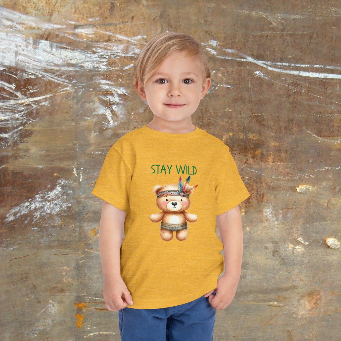 Stay Wild | Bear | Boho Babies | Hippie | Toddler Short Sleeve Tee