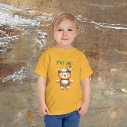 Stay Wild | Bear | Boho Babies | Hippie | Toddler Short Sleeve Tee