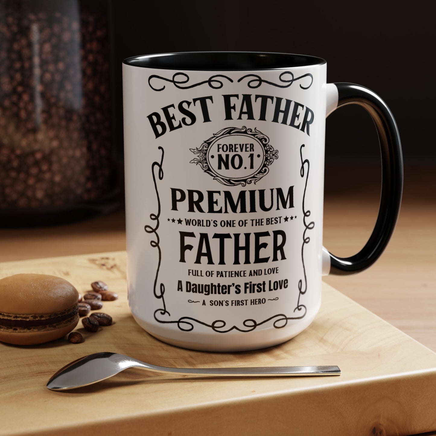 Best Father | Whiskey | Father's Day | Dad | Accent Coffee Mug (15oz)