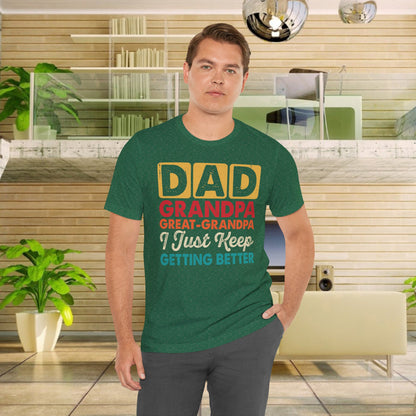 Dad | Grandpa | Great Grandpa | Father Figure | Father's Day | Adult Jersey Short Sleeve Tee