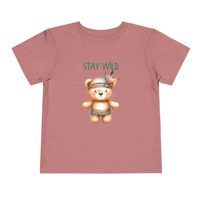 Stay Wild | Bear | Boho Babies | Hippie | Toddler Short Sleeve Tee