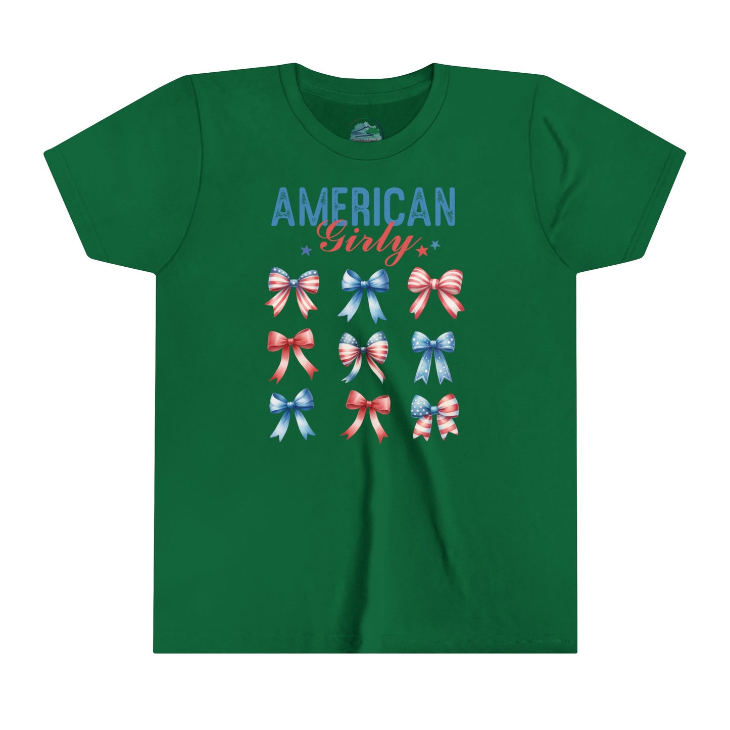 American Girly Bows | July 4th | Coquette | Youth Short Sleeve Tee