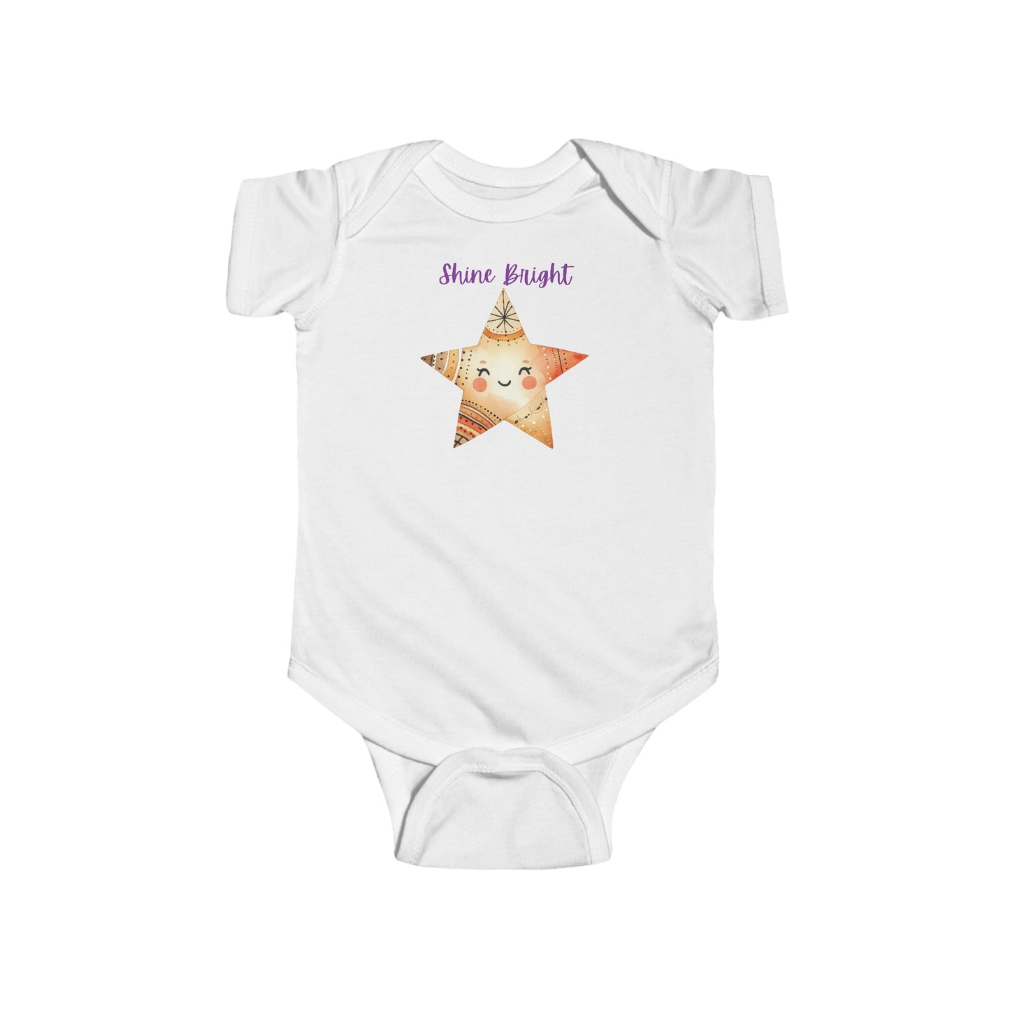 Shine Bright | Boho Babies | Star | Infant Fine Jersey Bodysuit | Onesie