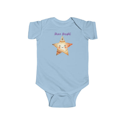 Shine Bright | Boho Babies | Star | Infant Fine Jersey Bodysuit | Onesie