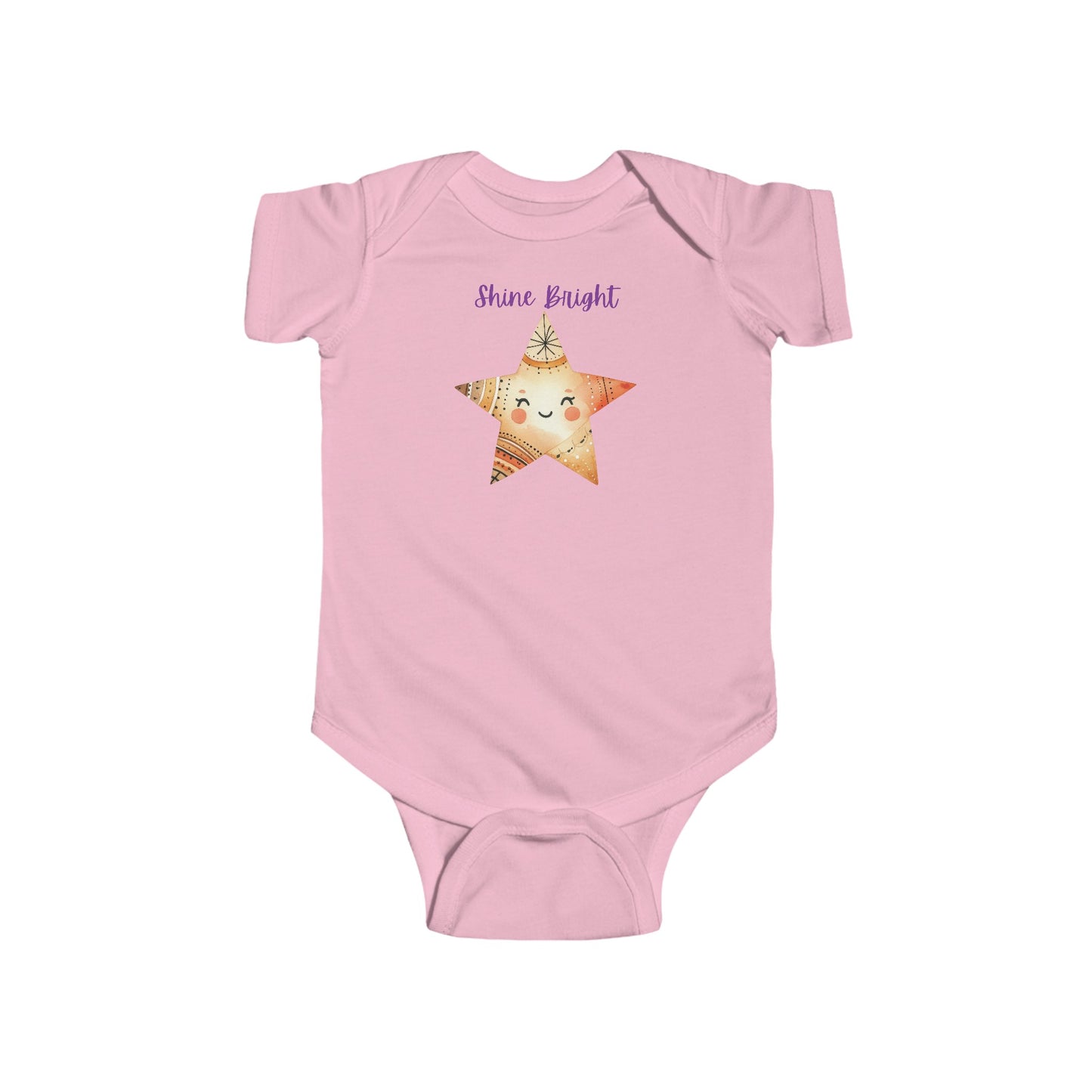 Shine Bright | Boho Babies | Star | Infant Fine Jersey Bodysuit | Onesie