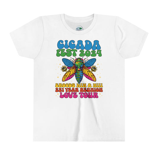 Cicada Fest | Love Fest | Double Emergence | 2024 Reunion | Youth Short Sleeve Tee