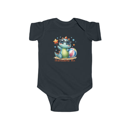 Beachosaurus Rex | T-Rex | Dino | Pool | Infant Fine Jersey Bodysuit | Onesie