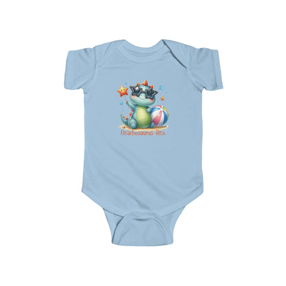 Beachosaurus Rex | T-Rex | Dino | Pool | Infant Fine Jersey Bodysuit | Onesie