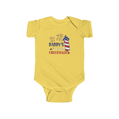 Daddy's Little Firecracker | 4th of July | Infant Fine Jersey Bodysuit | Onesie