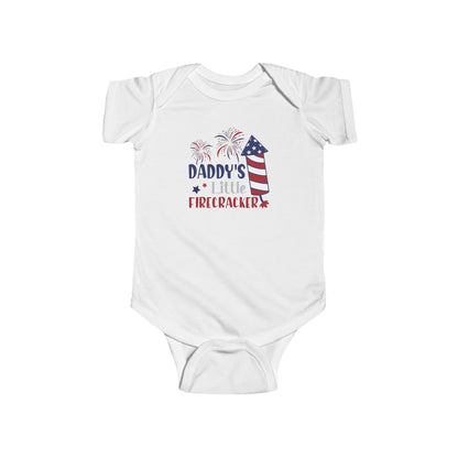 Daddy's Little Firecracker | 4th of July | Infant Fine Jersey Bodysuit | Onesie