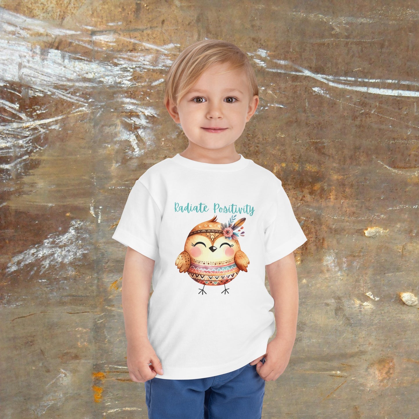 Radiate Positivity | Bird | Boho Babies | Hippie | Toddler Short Sleeve Tee