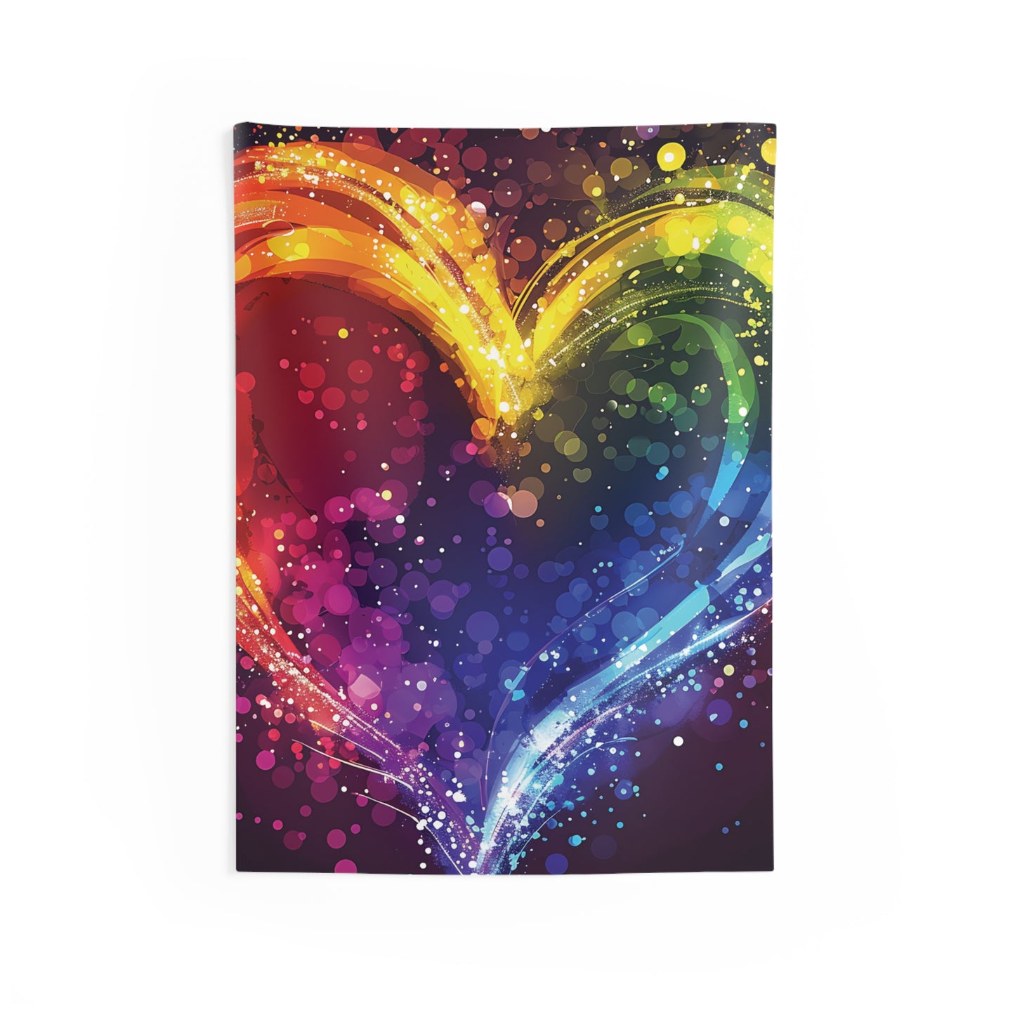 Rainbow Heart | Pride | Splatter Effect | Indoor Wall Tapestries