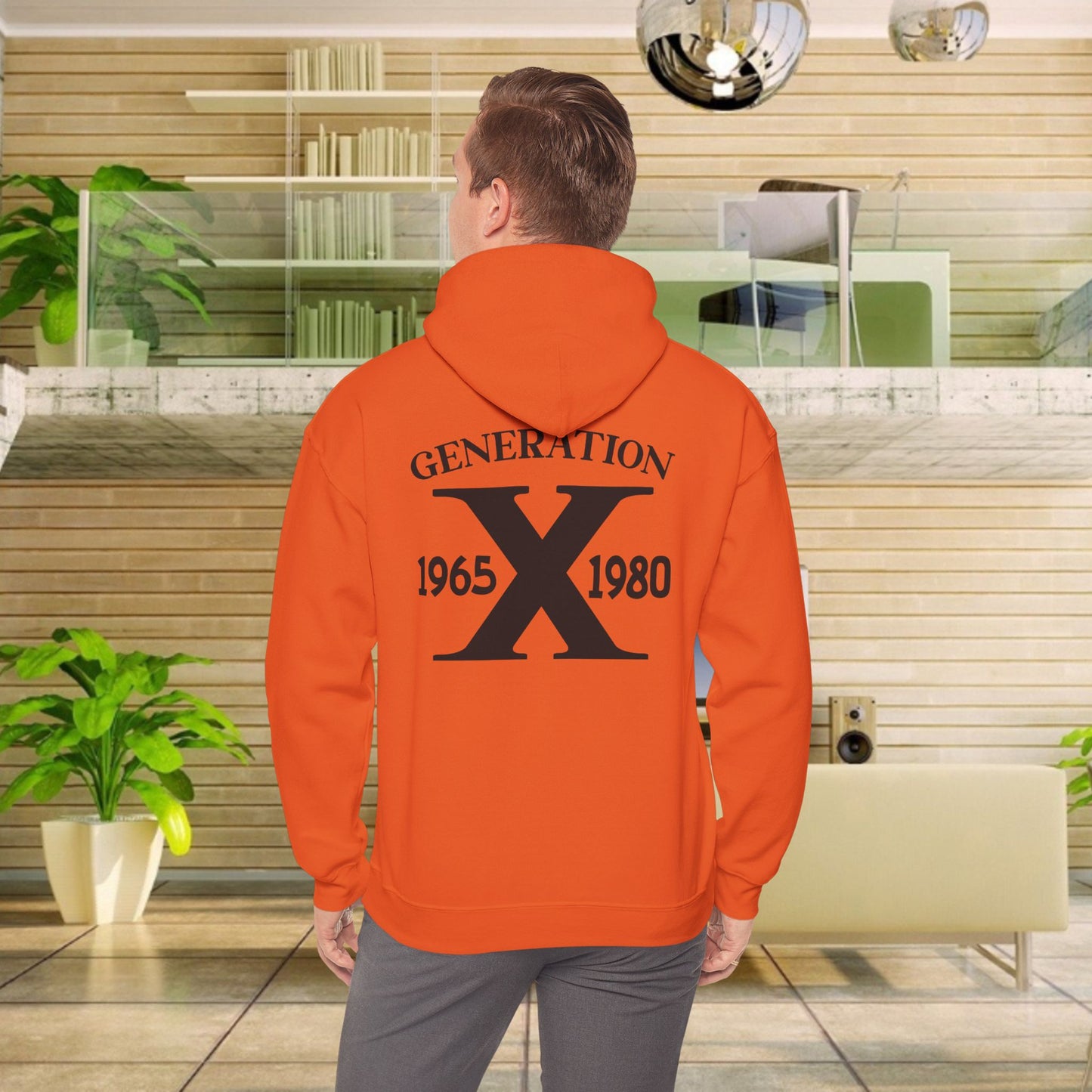Generation X Adult Hooded Sweatshirt - Unisex Heavy Blend with Gen X Funny Quote