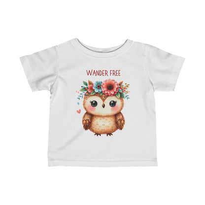 Wander Free | Owl | Boho Babies | Infant Fine Jersey Tee