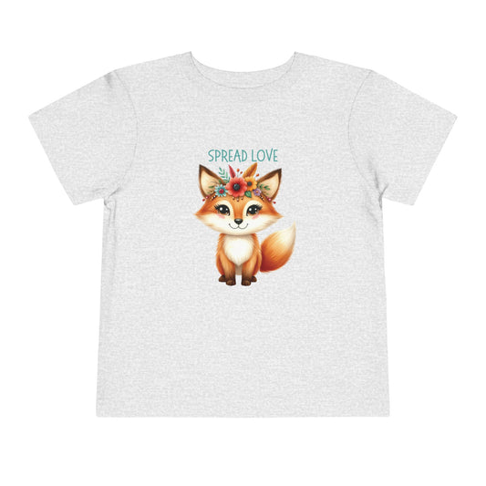 Spread Love | Fox | Boho Babies | Hippie | Toddler Short Sleeve Tee