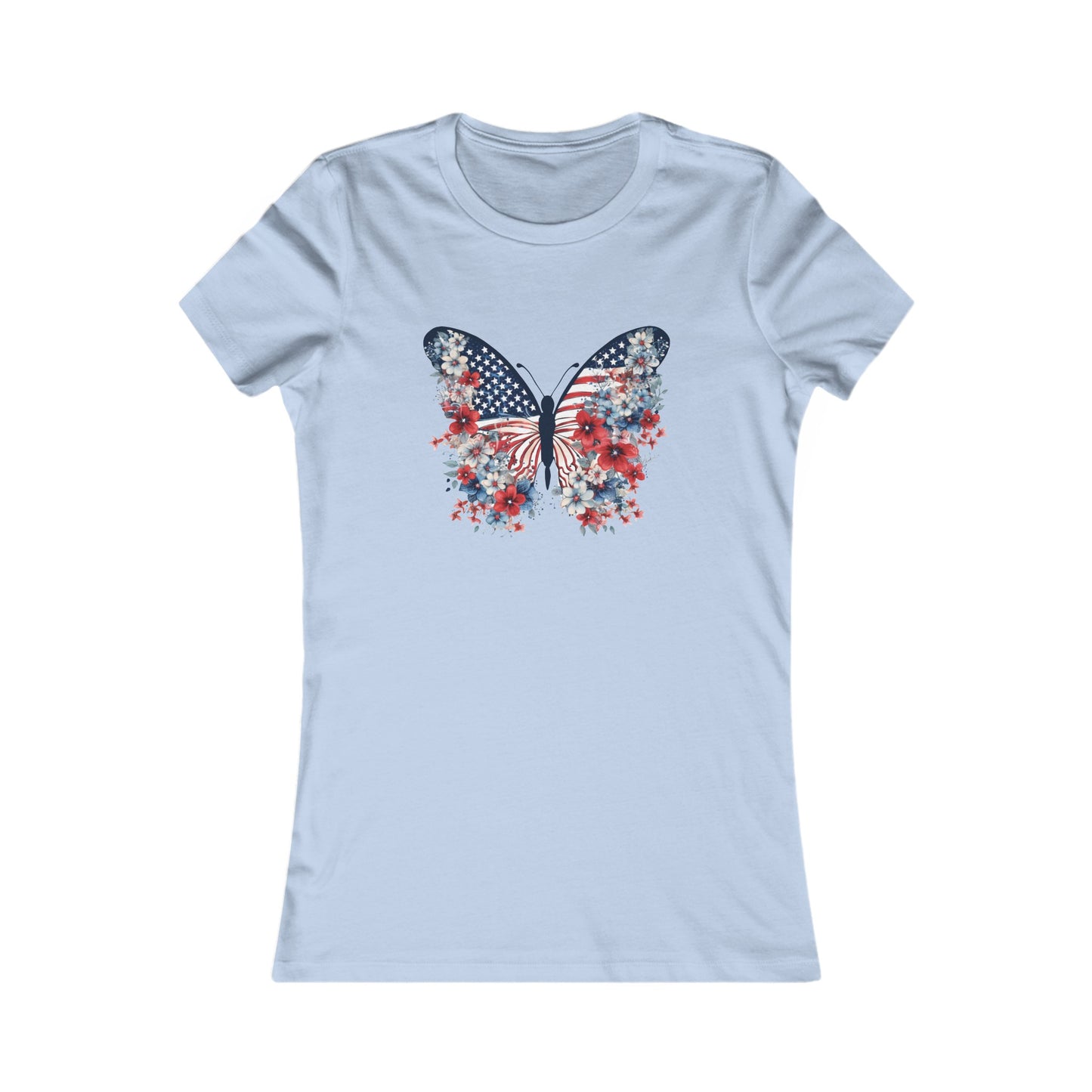 Patriotic Butterfly | July 4th | Independence Day | Flag | Women's Favorite Tee