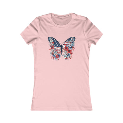 Patriotic Butterfly | July 4th | Independence Day | Flag | Women's Favorite Tee