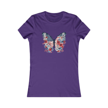 Patriotic Butterfly | July 4th | Independence Day | Flag | Women's Favorite Tee