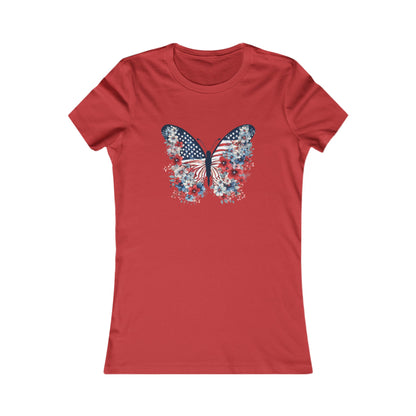 Patriotic Butterfly | July 4th | Independence Day | Flag | Women's Favorite Tee