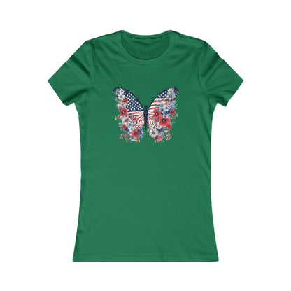 Patriotic Butterfly | July 4th | Independence Day | Flag | Women's Favorite Tee