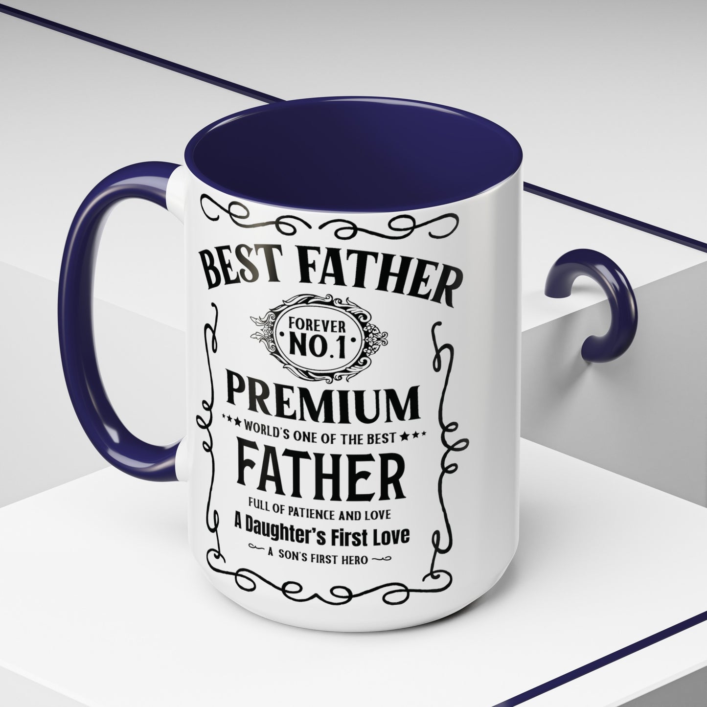 Best Father | Whiskey | Father's Day | Dad | Accent Coffee Mug (15oz)