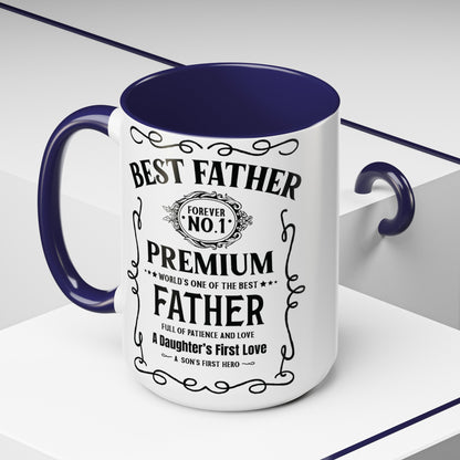 Best Father | Whiskey | Father's Day | Dad | Accent Coffee Mug (15oz)