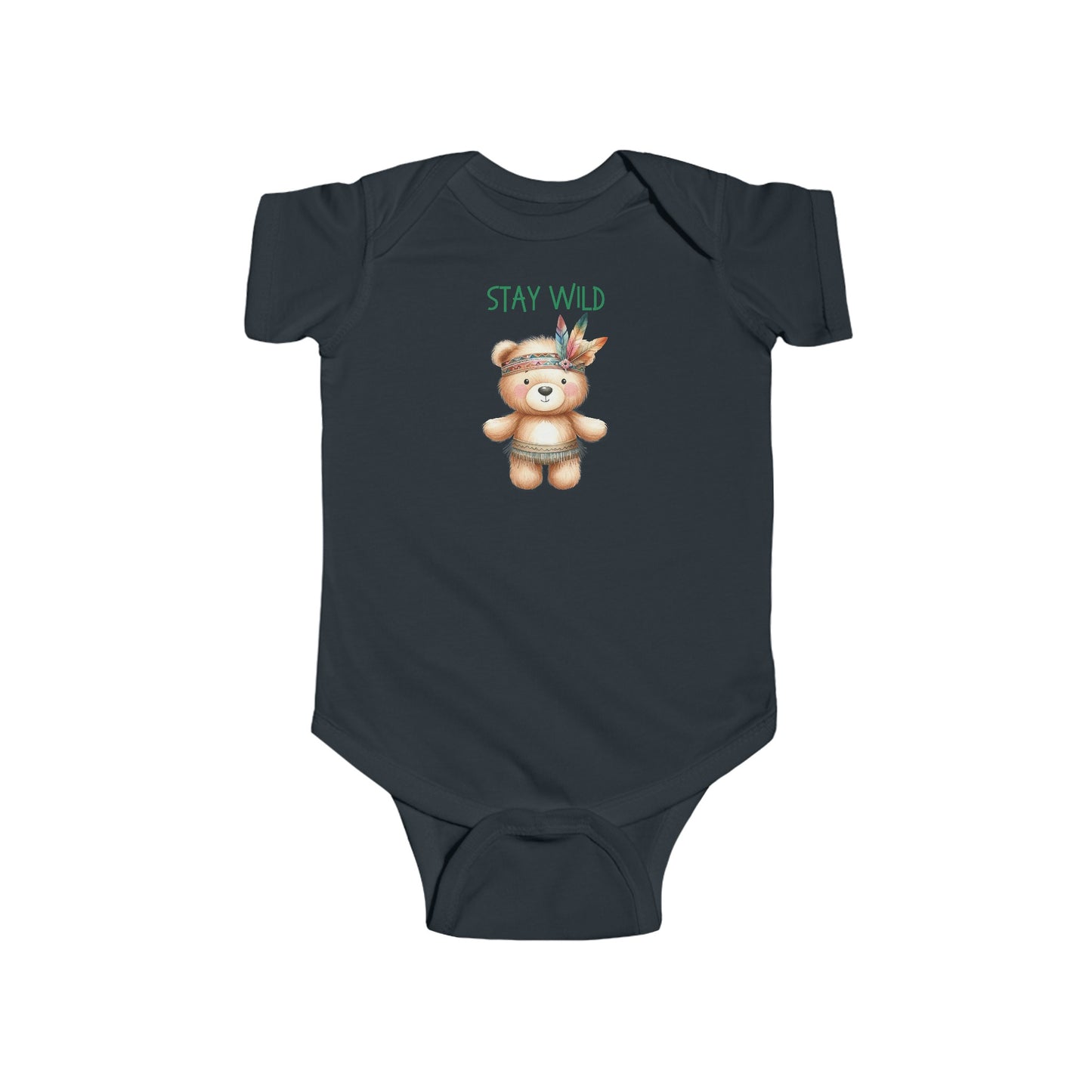 Stay Wild | Boho Babies | Bear | Infant Fine Jersey Bodysuit | Onesie