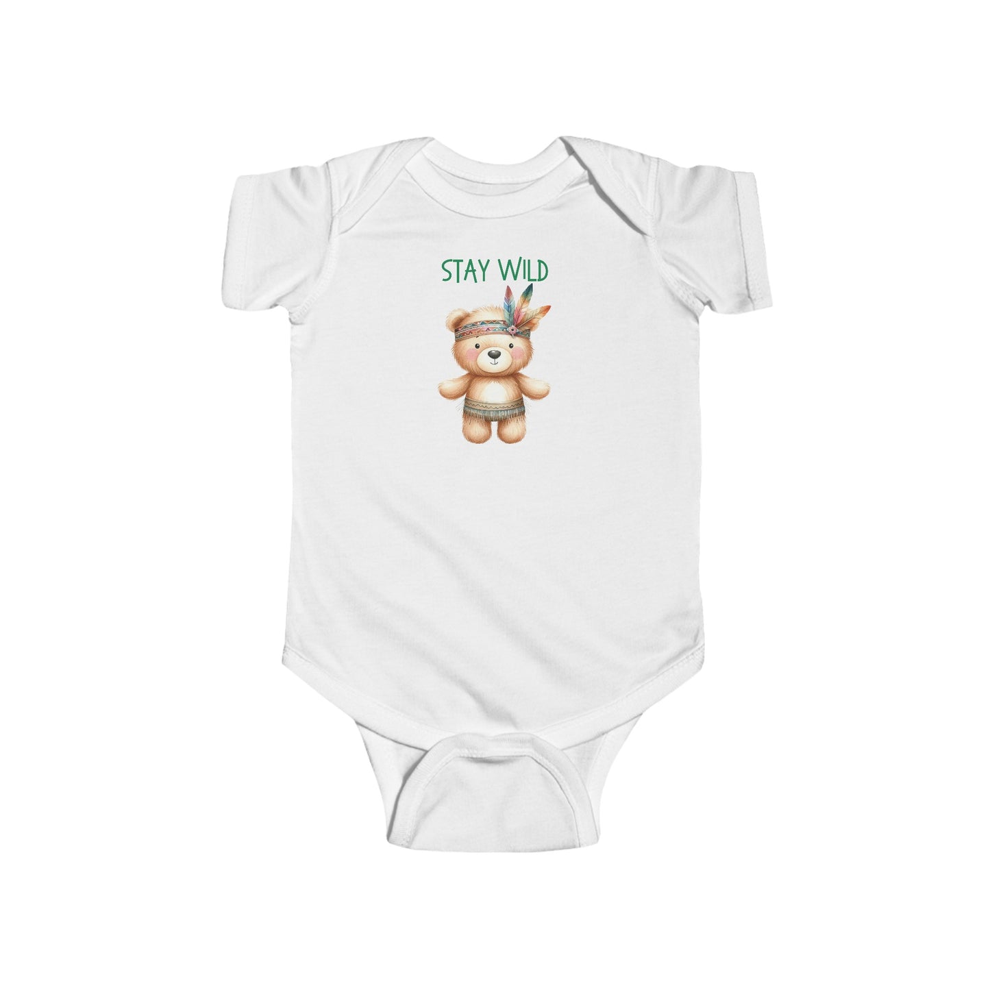 Stay Wild | Boho Babies | Bear | Infant Fine Jersey Bodysuit | Onesie