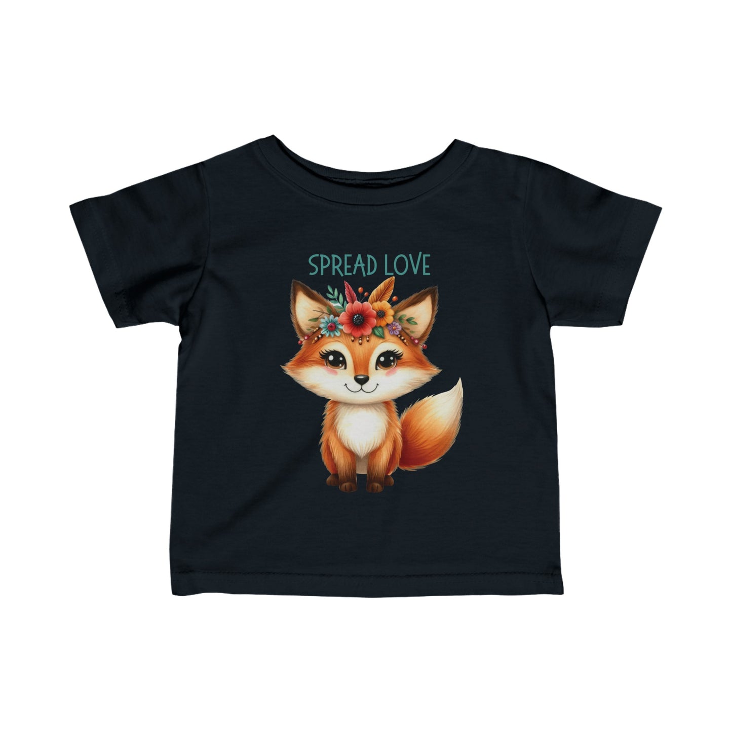 Spread Love | Fox | Boho Babies | Infant Fine Jersey Tee